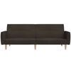 vidaXL Canap&eacute;-lit &agrave; 2 places Marron fonc&eacute; Tissu