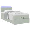 vidaXL Cadre de lit ottoman et matelas gris clair 90x200 cm velours