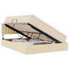 vidaXL Lit avec rangement et matelas Cr&egrave;me 140 x 200 cm Velours