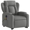 vidaXL Fauteuil inclinable de massage électrique Gris foncé Tissu