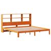 vidaXL Lit biblioth&egrave;que sans matelas cire marron 180x200 cm pin massif