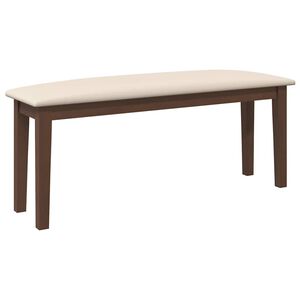 vidaXL Banc 110 cm blanc bois massif caoutchouc
