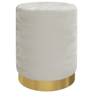 vidaXL Tabouret de rangement rond Gris clair Velours 31 x 37 cm