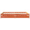 vidaXL Cadre de lit sans matelas cire marron 150x200cm bois pin massif