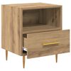 vidaXL Table de chevet avec tiroir 2 pcs Marron 40 x 35 x 47,5 cm