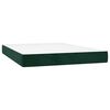 vidaXL Sommier &agrave; lattes de lit matelas et LED Vert fonc&eacute; 140x190 cm