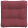 vidaXL Coussins de si&egrave;ge 4 pcs Bordeaux 40 x 40 x 12 cm tissu