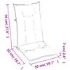 vidaXL Coussins de chaise de jardin dossier haut lot de 2 multicolore