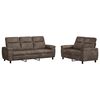 vidaXL Ensemble de Canap&eacute;s 2 pcs Gris fonc&eacute; Simili daim