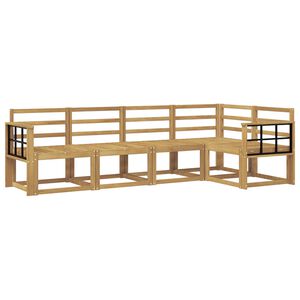 vidaXL Ensemble de canap&eacute;s d'ext&eacute;rieur 5 pc Blanc Bois d'Acacia Massif
