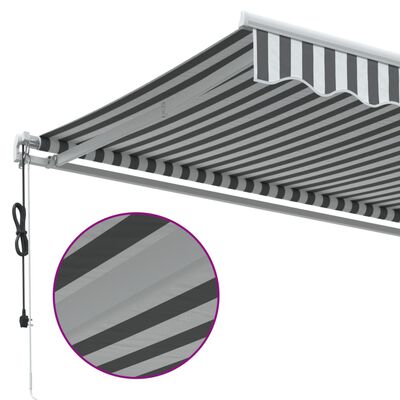 vidaXL Auvent rétractable automatique anthracite et blanc 350x250 cm