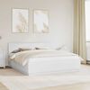 vidaXL Cadre de lit Blanc 180 x 200 cm Bois d'ing&eacute;nierie