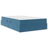 vidaXL Lit avec rangement et matelas Bleu 120 x 190 cm Velours