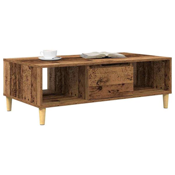 vidaXL Table basse Bois ancien 102 x 55 x 35 cm Bois d'ing&eacute;nierie