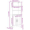 vidaXL Buffet haut Sonoma gris 69,5x34x180 cm Bois d'ing&eacute;nierie