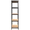 vidaXL &Eacute;tag&egrave;re de rangement 5 niveaux Anthracite Acier bois ing&eacute;nierie