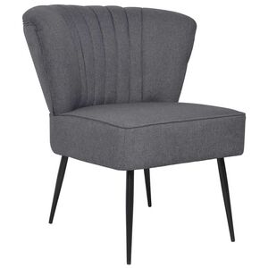 vidaXL Chaise de cocktail gris fonc&eacute; tissu