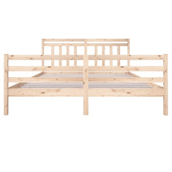 vidaXL Cadre de lit sans matelas bois massif