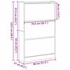 vidaXL Cabinet &agrave; chaussures avec &eacute;tag&egrave;re Ch&ecirc;ne noir 80 x 21 x 125,5 cm