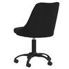 vidaXL Chaises pivotantes &agrave; manger lot de 6 noir tissu
