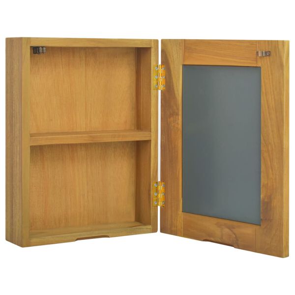 vidaXL Armoire &agrave; miroir 30x10x40 cm Bois de teck solide