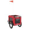 vidaXL Remorque de v&eacute;lo pour animaux de compagnie rouge et noir