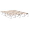vidaXL Lit bibliothèque sans matelas blanc 140x190 cm bois pin massif