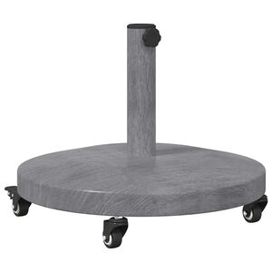 vidaXL Pied de parasol Aspect Bois Gris Fonc&eacute; 48 x 48 x 32 cm