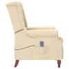vidaXL Fauteuil de massage inclinable Crème Tissu