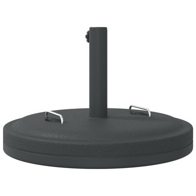 vidaXL Base de parasol avec poignées pour mâts Ø38 / 48 mm 25 kg rond