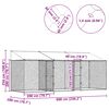 vidaXL Cage pour chien avec toit Argent&eacute; 600 x 200 x 256 cm