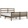 vidaXL Cadre de lit Bois de pin massif 140x190 cm Marron miel