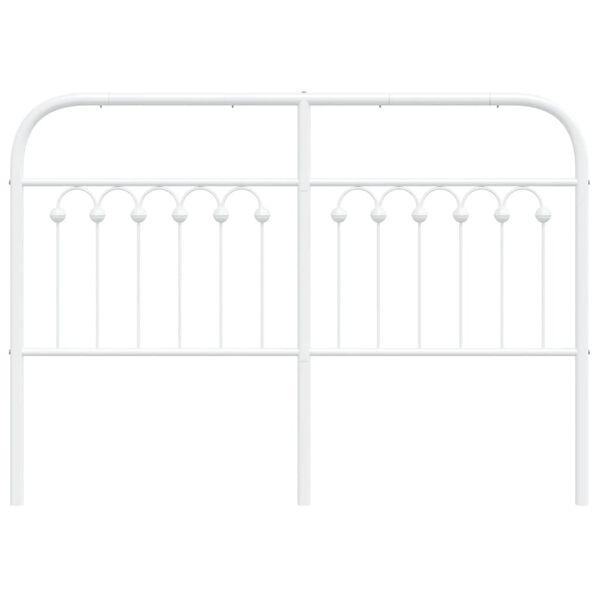 vidaXL Tête de lit métal blanc 135 cm