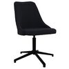 vidaXL Chaises pivotantes &agrave; manger lot de 4 noir tissu