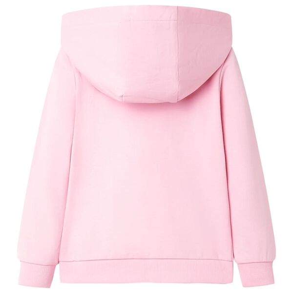 Sweatshirt &agrave; capuche avec fermeture &eacute;clair pour enfants rose vif 92
