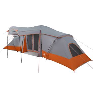 vidaXL Tente familiale 6 personne Gris et orange