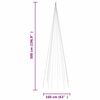 vidaXL Sapin de No&euml;l sur m&acirc;t de drapeau 732 LED blanc chaud 300 cm