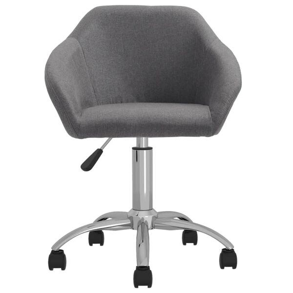 vidaXL Chaises pivotantes &agrave; manger lot de 2 gris clair tissu