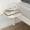 vidaXL Cadre de lit avec tables de chevet Blanc 140 x 220 cm