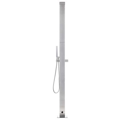 vidaXL Douche de jardin 220 cm Acier inoxydable