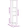 vidaXL Armoire salle de bain ch&ecirc;ne sonoma 30x30x190 cm