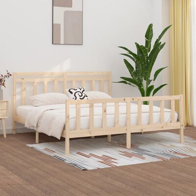 vidaXL Cadre de lit sans matelas bois massif de pin 180x200 cm