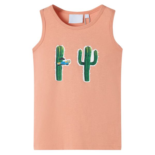 D&eacute;bardeur enfant imprim&eacute; cactus orange clair 140