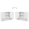 vidaXL Ensemble de mobilier de salle de bain avec tiroir 5 pcs Blanc