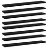 vidaXL Panneaux de biblioth&egrave;que 8 pcs Noir 60x10x1,5 cm Agglom&eacute;r&eacute;