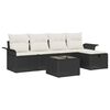 vidaXL Ensemble de canap&eacute; de jardin 6 pc Poly rotin