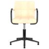 vidaXL Chaises pivotantes &agrave; manger lot de 2 cr&egrave;me velours