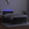 vidaXL Sommier &agrave; lattes de lit avec matelas LED Gris fonc&eacute; 100x200 cm
