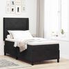 vidaXL Lit &agrave; ressorts avec matelas Noir 100 x 200 cm Velours