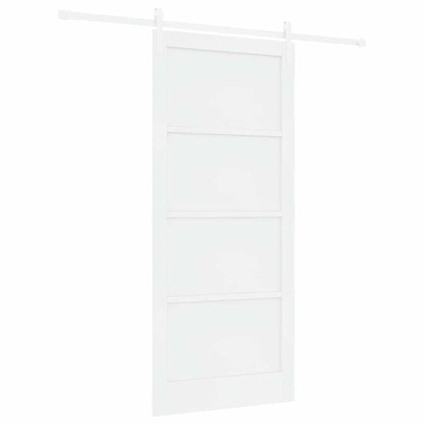 vidaXL Porte coulissante Blanc 93 x 211 cm Pin massif